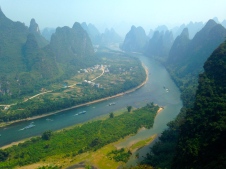 view of Li River from Xianggong Hill