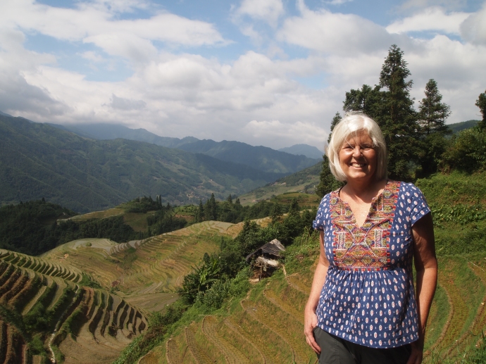 Me at the rice terraces on my hike